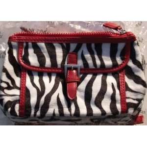  Cosmetic Bag  Zebra Striped with Red Trim, small 
