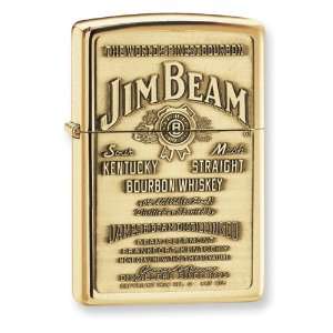  Zippo Jim Beam Emblem High Polished Brass Lighter Sports 