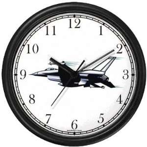  F16 Falcon Jet Fighter Wall Clock by WatchBuddy Timepieces 