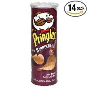 Pringles Potato Crisps, Barbecue, 5.75 Ounce Packages (Pack of 14)