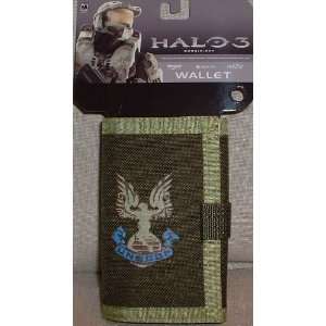  Halo 3 UNSCDF Logo Green Tri Fold Canvas WALLET 