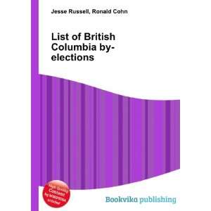  List of British Columbia by elections Ronald Cohn Jesse 