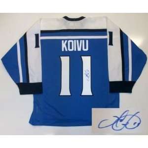  Saku Koivu Autographed Jersey   Team Finland   Autographed 