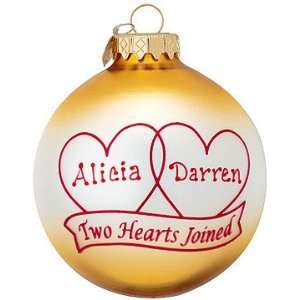  Personalized Two Hearts Joined Ornament (Order By 12/7 for 