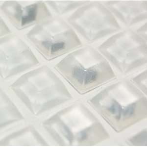 Self Adhesive Rubber Feet Tall Clear Square Bumpers 0.50 x 0.23 (50 