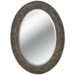  Moorish Art Wall Mirror in Dark Gold Silver