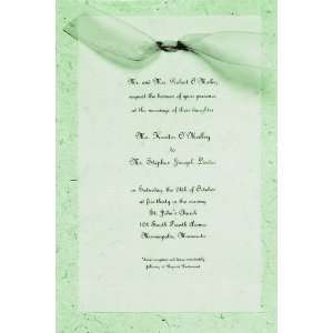 Gartner Studios Hand Made Paper Wedding Invitation Kit, Sage, 10 Count 