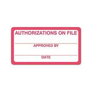  TAB06880 Tabbies® LABEL,AUTHORIZATION,RD Office 