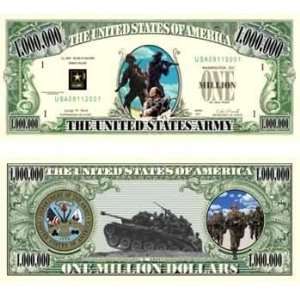  Us Army Million Dollar Bill Case Pack 100 Toys & Games
