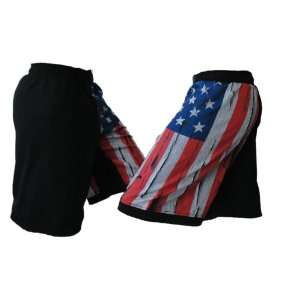  USA Distressed Flag MMA Fight Shorts Size 40 Everything 