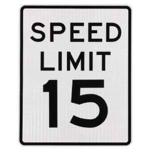  Elderlee, Inc. 9424.21 Speed Limit Sign, 15 MPH, MUTCD R2 