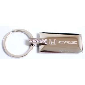 Honda CRZ Jewels Rectangular Silver Chrome Keychain Key Fob
