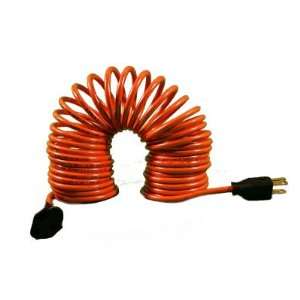   Coiled Extension Cord 14 Gauge 15 Amps   Extends From 10 In. To 20 Ft