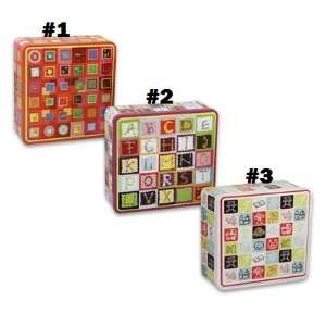  Square Tin Box   #2 ABC Alphabets Toys & Games