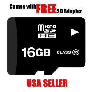  Microsd Card 16gb Class 10 with Sd Adapter Brand New in 
