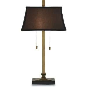 Currey and Company 6362 Matchpoint   One Light Table Lamp, Brass/Black 