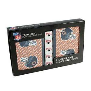  Chicago Bears 2 Pack of Cards with Dice