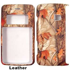  Brown Dry Maple Leaves Trees Forest Design Leather Finish 