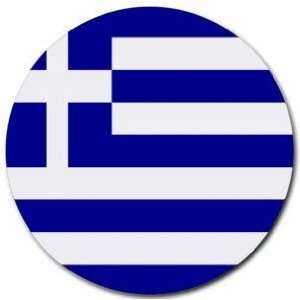  Greece Flag Round Mouse Pad