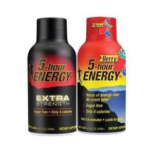  5 Hour Energy and 5 Hour Extra Strength, Combo Pack, 2 