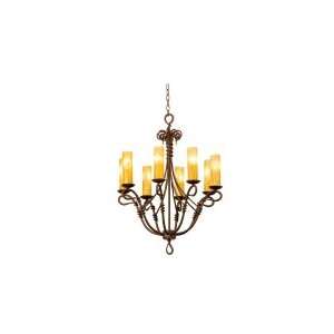    8045 Vine 8 Light Single Tier Chandelier in Bark