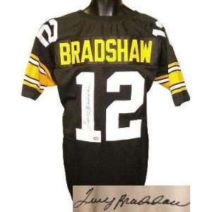 Terry Bradshaw Autographed Uniform   Black Prostyle   Autographed NFL 