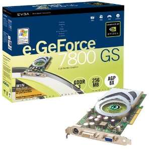  eVGA e GeForce 7800 GS 256MB AGP 256 A8 N505 AX 