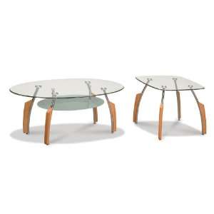  End Tables by Global   Chrome Silver/Charry (138 CH E 