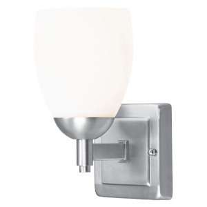  Livex Lighting 1401 91 One Light Nickel Bathroom Sconce 