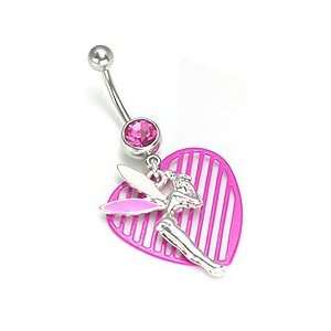 14g 7/16 TINKER FAIRY Dangle Charm Belly Button Ring 14g 