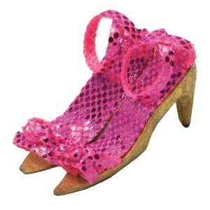   Miniature Pair of Pink and Gold High Heeled Sandals Toys & Games