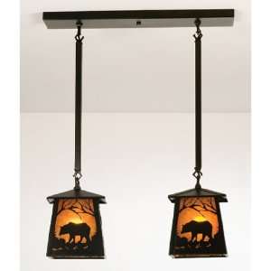   15744 Black Rustic / Country Two Light Multi Light Pendant 15744 Home
