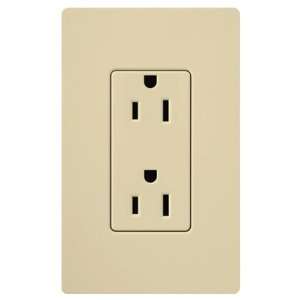  Lutron Claro CAR 15H IV 15 Amp Receptacle in Ivory