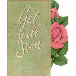 Vintage Greeting Card GET WELL SOON, Best Wishes, Greetings, Inc 