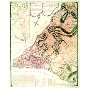 New York 1766 Antique Color Print   Historic American Reproduction Map 