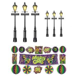   By Beistle Company Mardi Gras Decor & Street Lights Props Wall Add Ons
