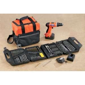  18V Drill with 122 Pc. Drill Bit Set and Free Carry Bag 