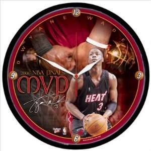  Dwayne Wade Miami Heat Round Clock