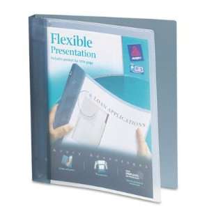 Flexible Round Ring Presentation Binder   1in Capacity, Gray(sold in 
