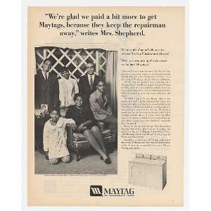  1972 Shepherd Family San Dimas CA Maytag Washer Print Ad 