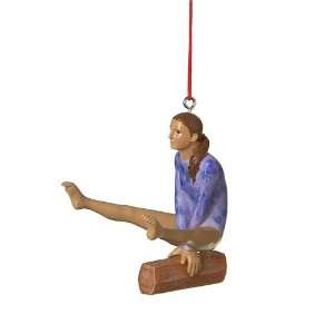  Gymnast Girl on a Balance Beam Ornament
