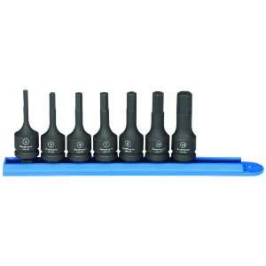GearWrench 84912 3/8 Inch Drive Impact Hex Socket Set Metric, 7 Piece