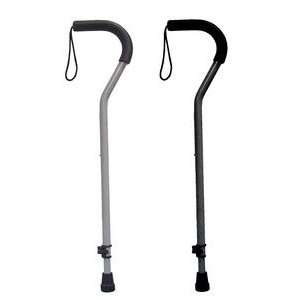   Cane with Tab Loc Silencer, Black or Silver