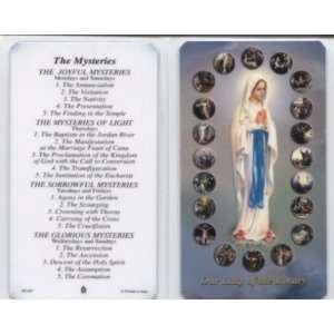  The Mysteries Laminated Holy Card (Religious Art LHC MY 