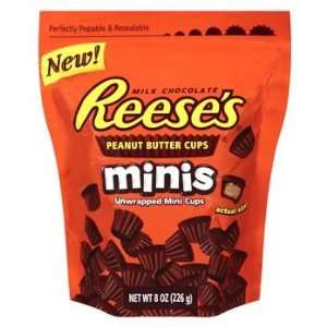 Reesess Milk Chocolate Peanut Butter Cups Minis 8 oz (Pack of 12)