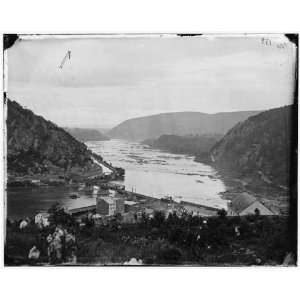  Civil War Reprint Harpers Ferry, West Virginia. View of 