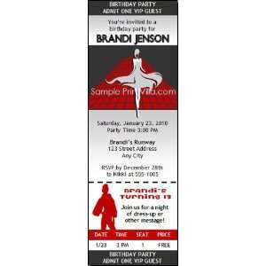  Red Carpet Runway Party Ticket Invitation Health 