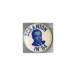 William Scranton 1964 Presidental Primary Campaign Pinback 