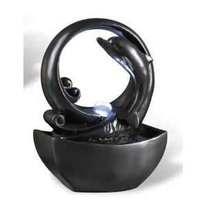  Indoor Waterpot 9H Decorative Table Top Dolphin Fountain 