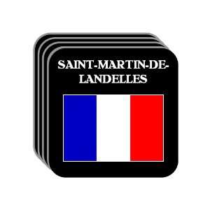 France   SAINT MARTIN DE LANDELLES Set of 4 Mini Mousepad Coasters